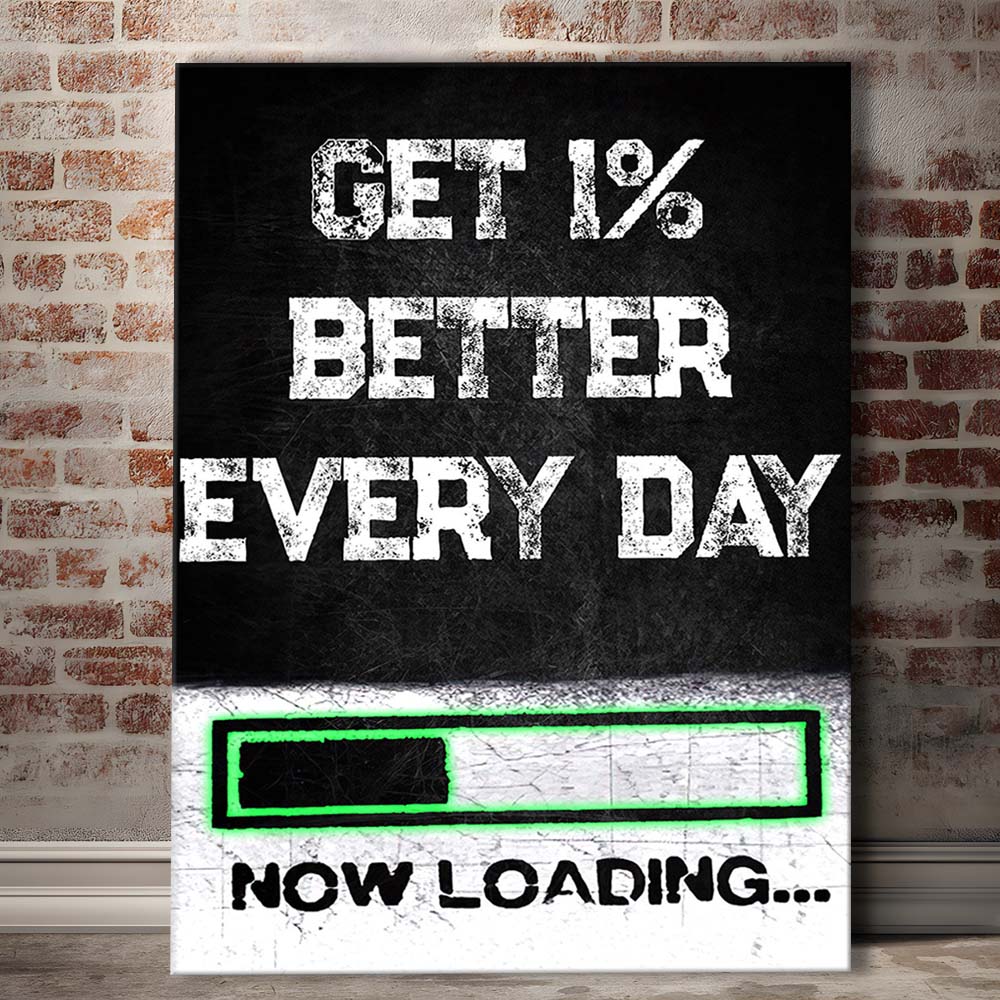 Neon Art Get Better Everyday, Canvas Print, Luxury Wall Art Decor, Modern Art