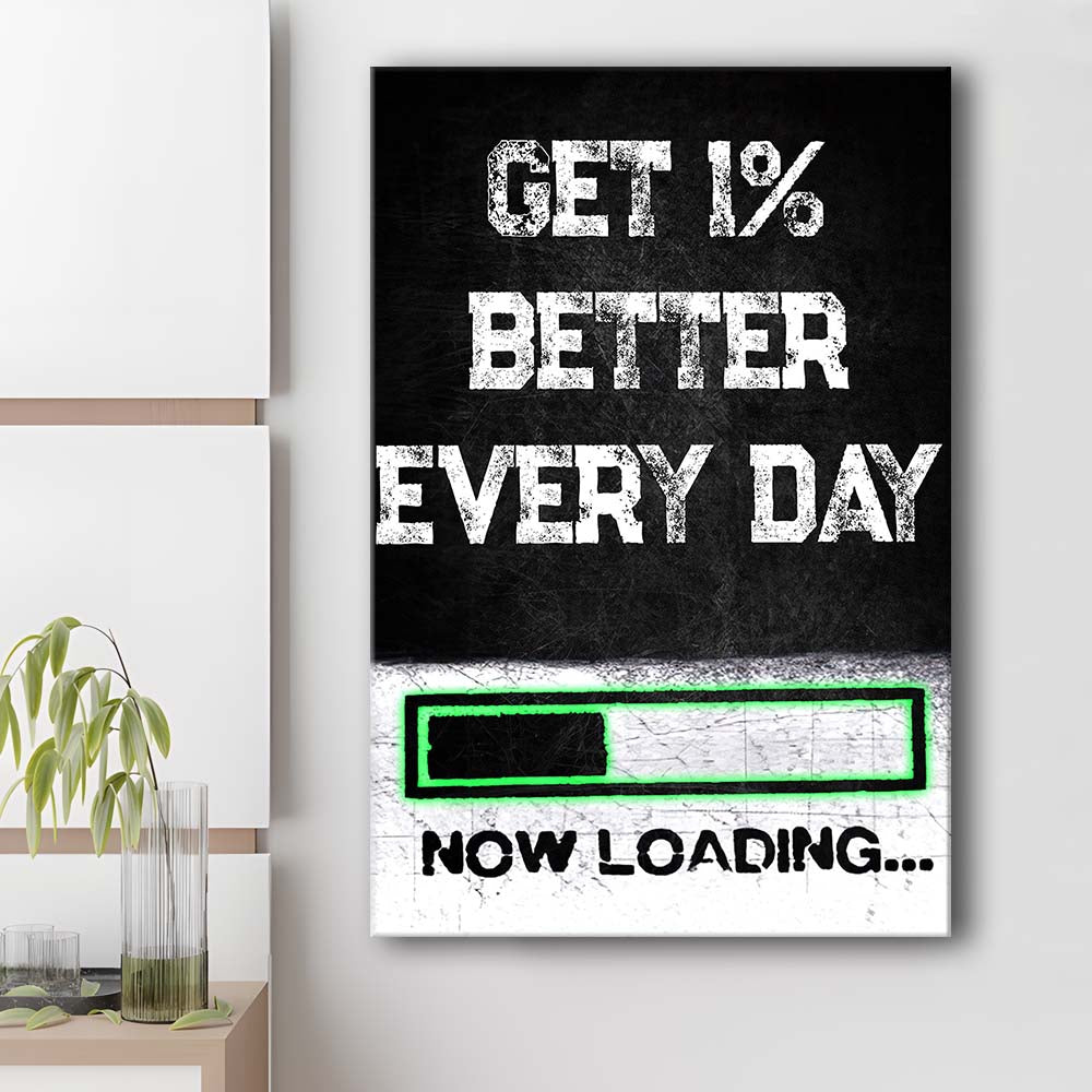 Neon Art Get Better Everyday, Canvas Print, Luxury Wall Art Decor, Modern Art