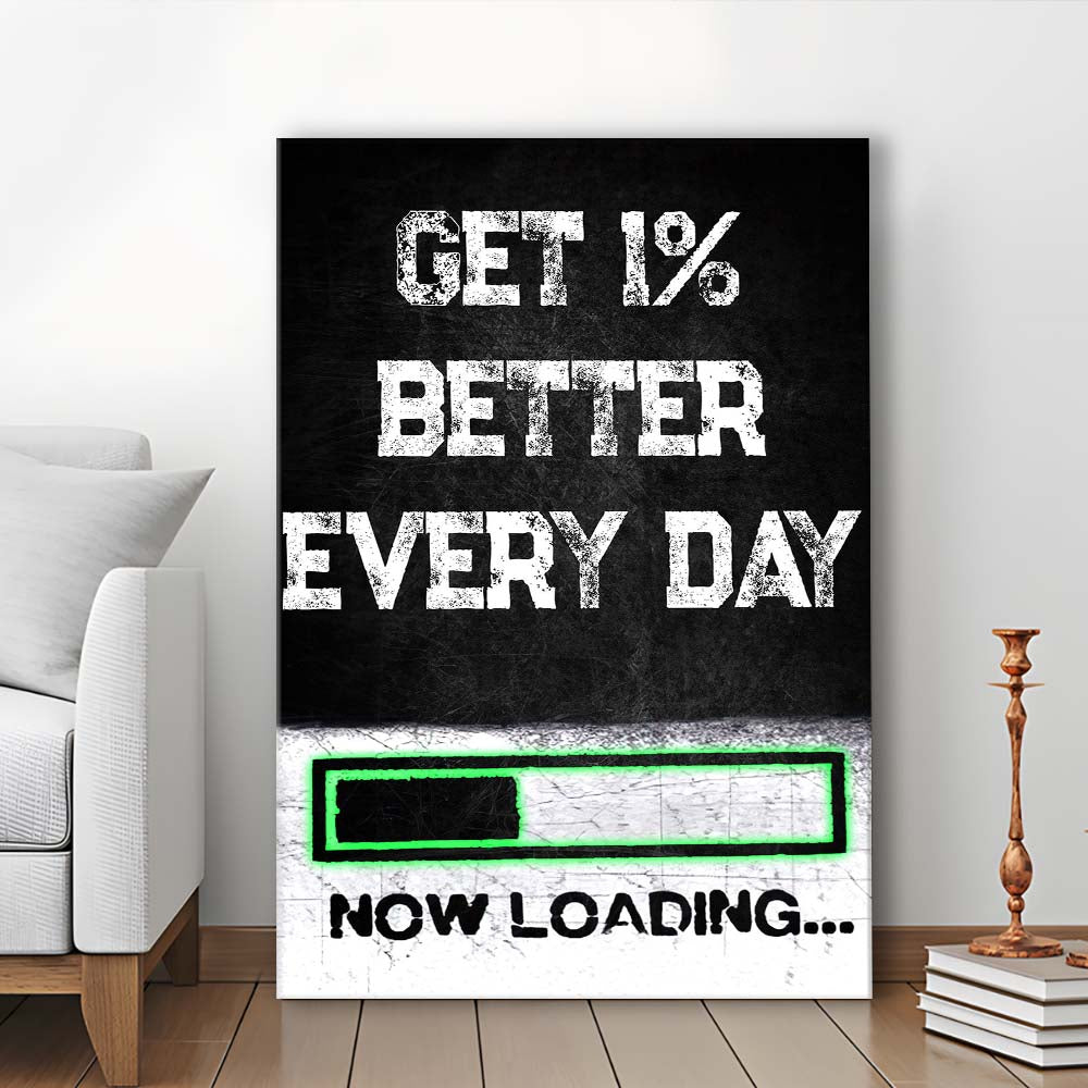 Neon Art Get Better Everyday, Canvas Print, Luxury Wall Art Decor, Modern Art