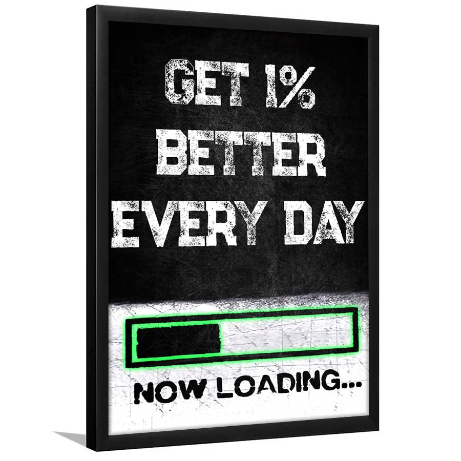 Neon Art Get Better Everyday, Framed Art Print, Picture Framed Wall Art Decor