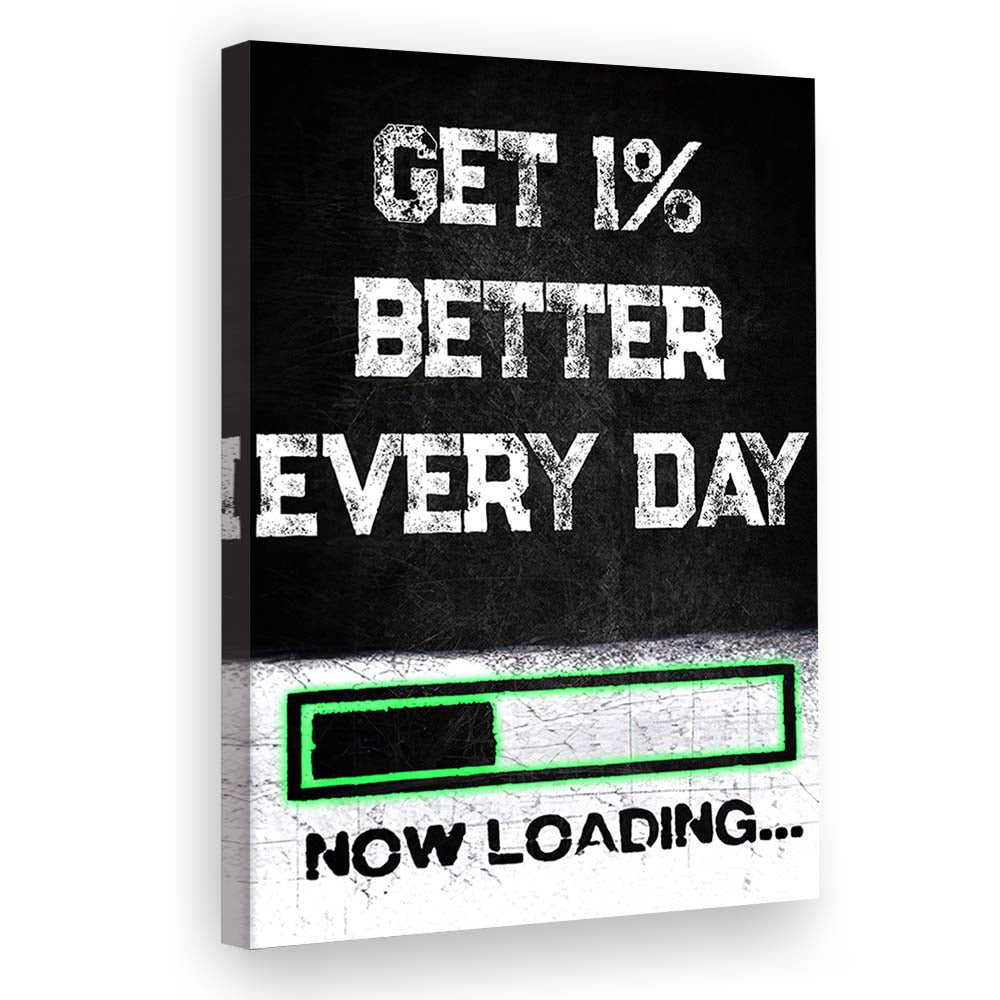 Neon Art Get Better Everyday, Canvas Print, Luxury Wall Art Decor, Modern Art