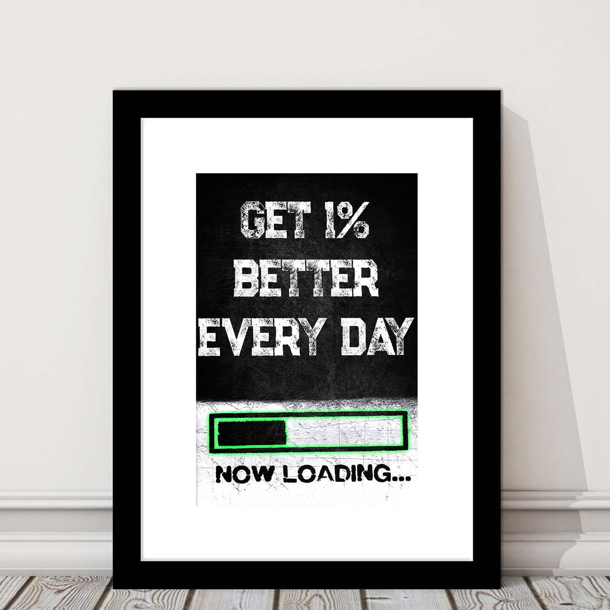 Neon Art Get Better Everyday, Framed Art Print, Luxury Pictures Framed, White Border