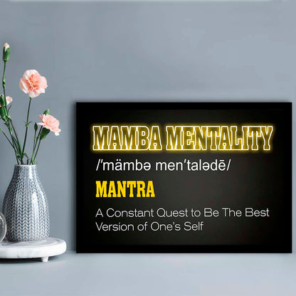 Neon Light Art  Mamba Mentality Art Print, Framed Art Print Wall Decor, Neon Art Print, Picture Framed