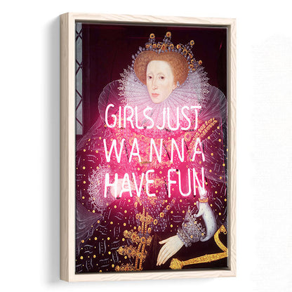 Neon Queen Altered Art Print, Pink Maximalist Print, Pink Wall Print, Framed Canvas Prints Wall Art