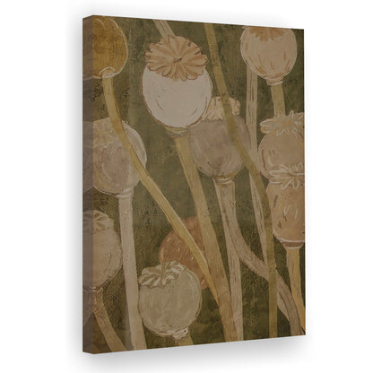 Neutral Abstract Floral Oil Painting Muted Botanical Canvas Print Wall Art, Gallery Canvas Print Wall Art, Art