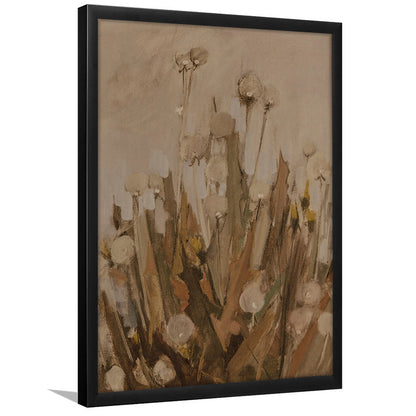Neutral Botanical Vintage Floral Abstract Oil Painting Trendy Art Framed Art Print Wall Decor