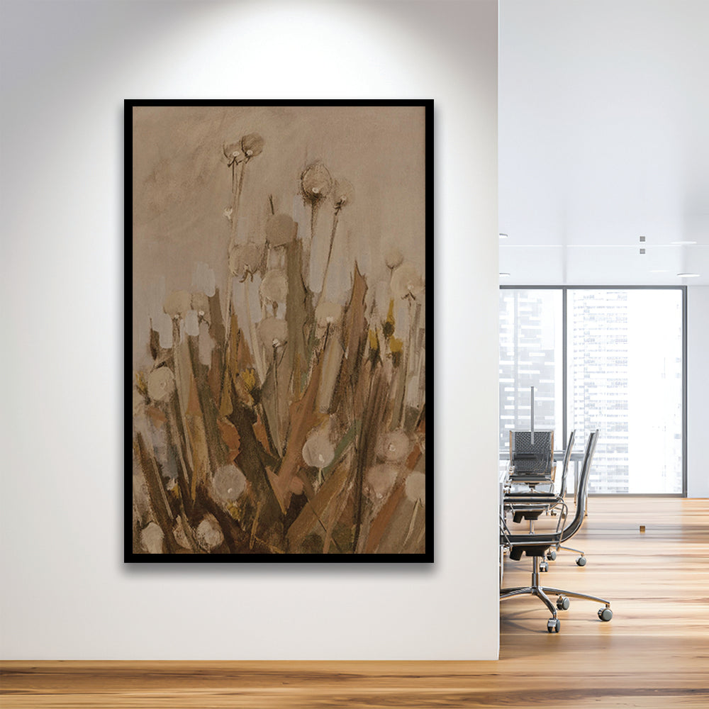 Neutral Botanical Vintage Floral Abstract Oil Painting Trendy Art Framed Art Print Wall Decor