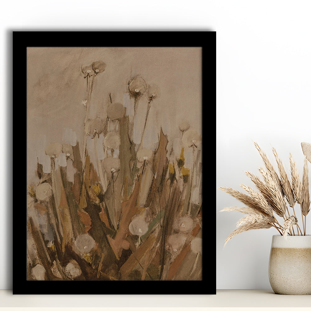 Neutral Botanical Vintage Floral Abstract Oil Painting Trendy Art Framed Art Print Wall Decor