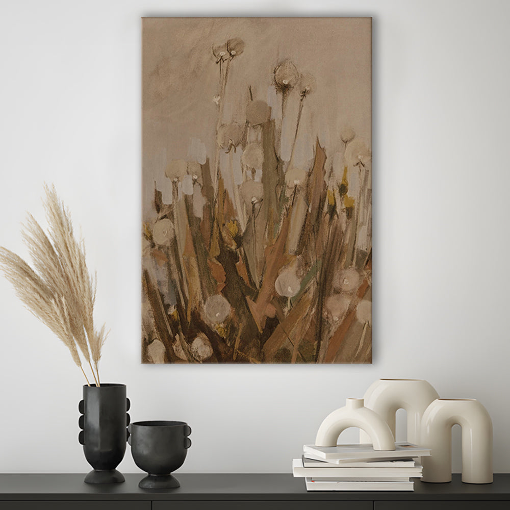 Neutral Botanical Vintage Floral Abstract Oil Painting Trendy Art Canvas Print Wall Art