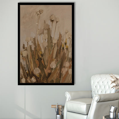 Neutral Botanical Vintage Floral Abstract Oil Painting Trendy Art Framed Art Print Wall Decor