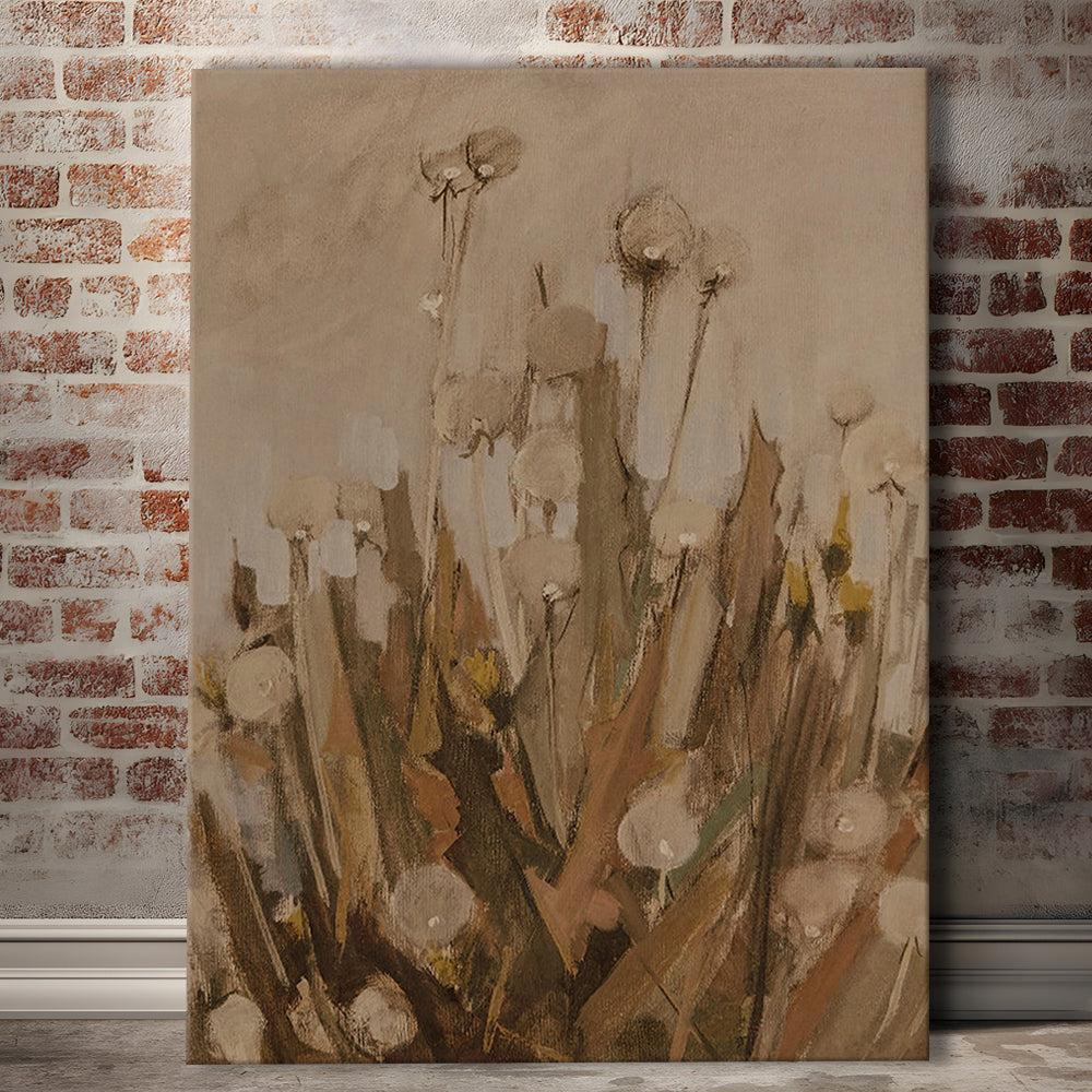 Neutral Botanical Vintage Floral Abstract Oil Painting Trendy Art Canvas Print Wall Art