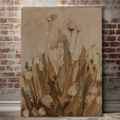 Neutral Botanical Vintage Floral Abstract Oil Painting Trendy Art Canvas Print Wall Art