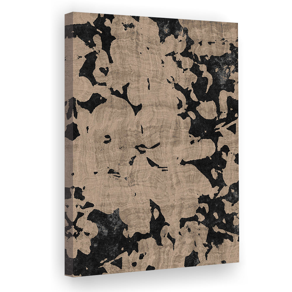 Neutral Floral Pattern Print Botanical Abstract Canvas Print Wall Art, Gallery Wall Fine Art