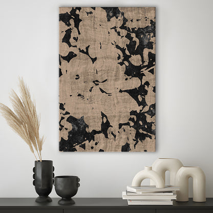 Neutral Floral Pattern Print Botanical Abstract Canvas Print Wall Art, Gallery Wall Fine Art