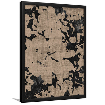 Neutral Floral Pattern Print Botanical Abstract Framed Art Print Wall Decor, Gallery Wall Fine Art