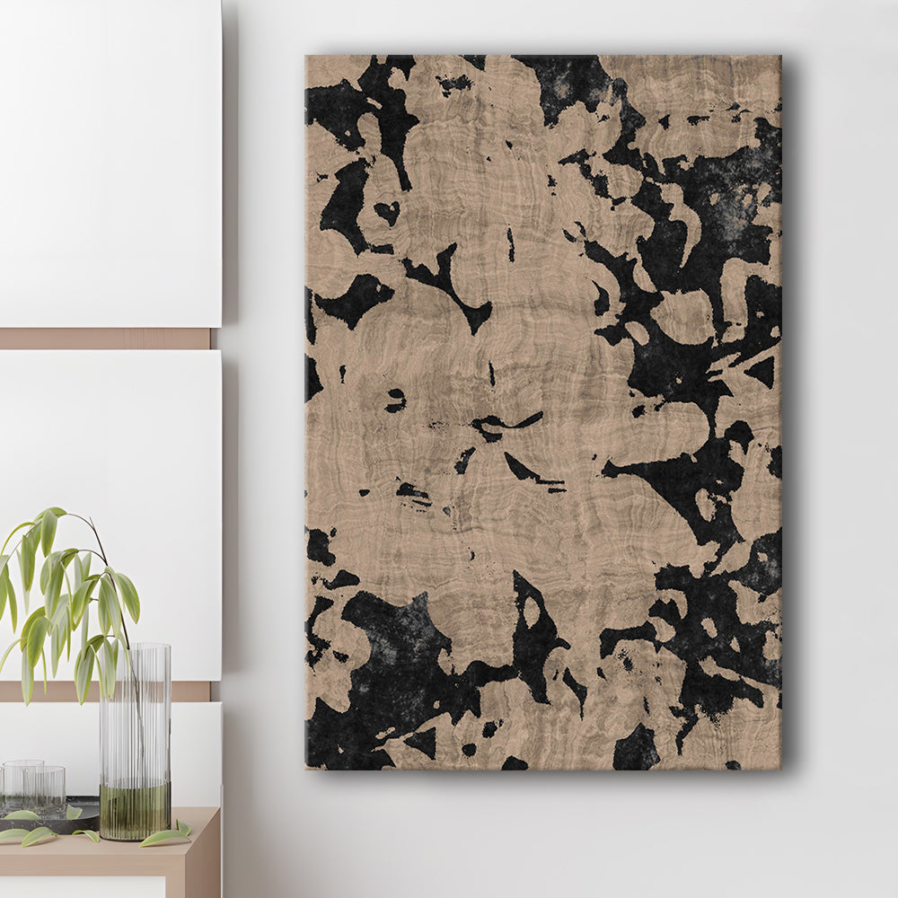 Neutral Floral Pattern Print Botanical Abstract Canvas Print Wall Art, Gallery Wall Fine Art