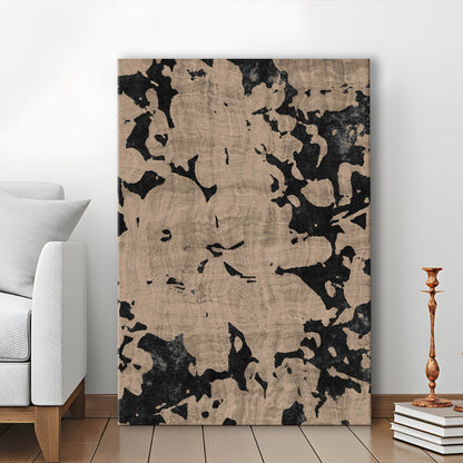 Neutral Floral Pattern Print Botanical Abstract Canvas Print Wall Art, Gallery Wall Fine Art