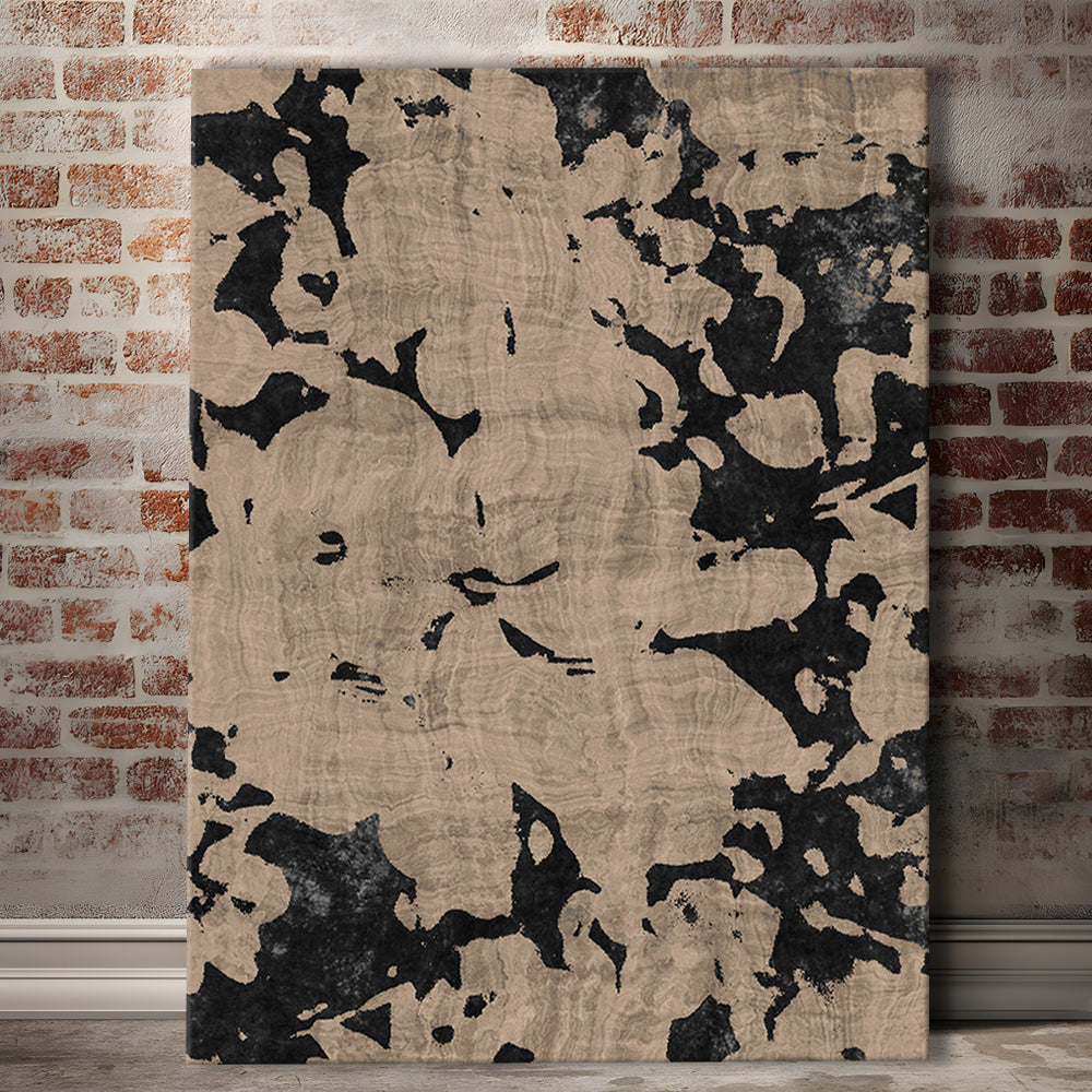 Neutral Floral Pattern Print Botanical Abstract Canvas Print Wall Art, Gallery Wall Fine Art