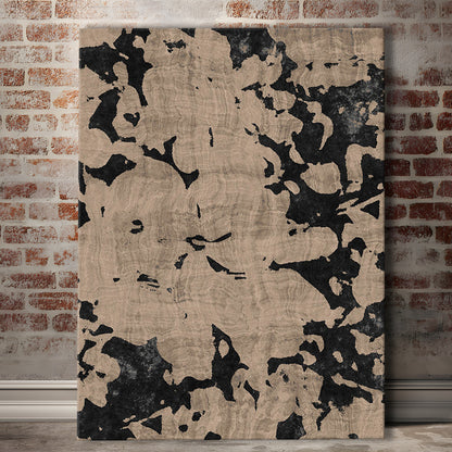 Neutral Floral Pattern Print Botanical Abstract Canvas Print Wall Art, Gallery Wall Fine Art