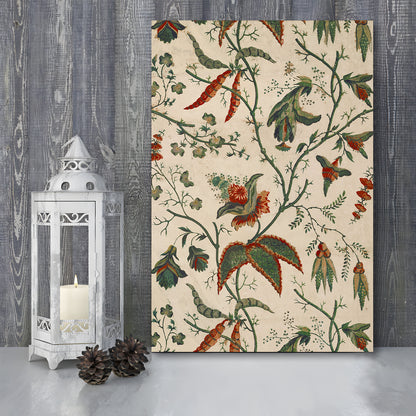 Neutral Floral Textile Minimalist Large-Scale Botanical Canvas Print Wall Art, Trendy Canvas Print Wall Art,