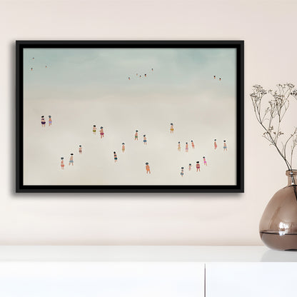 Neutral Framed Canvas Print Wall Art, Coastal Decor Ocean Framed Canvas Print Wall Art, Beach House Decor, Bedroom Decor