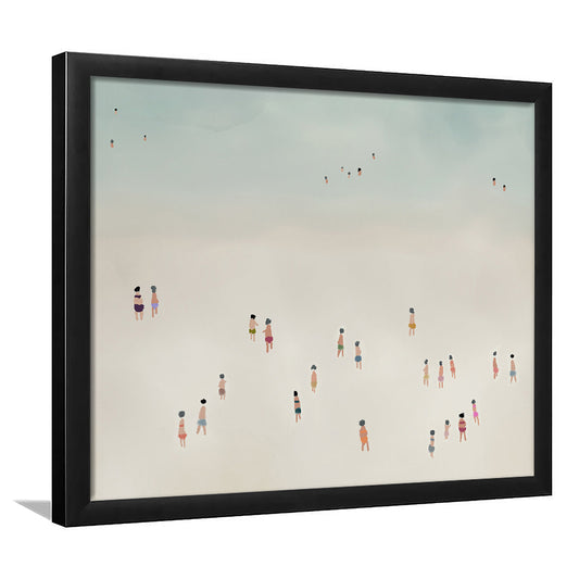 Neutral Framed Art Print Wall Decor, Coastal Decor Ocean Framed Art Print Wall Decor, Beach House Decor, Bedroom Decor