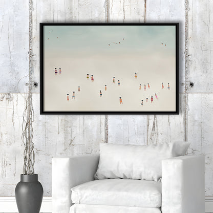 Neutral Framed Canvas Print Wall Art, Coastal Decor Ocean Framed Canvas Print Wall Art, Beach House Decor, Bedroom Decor