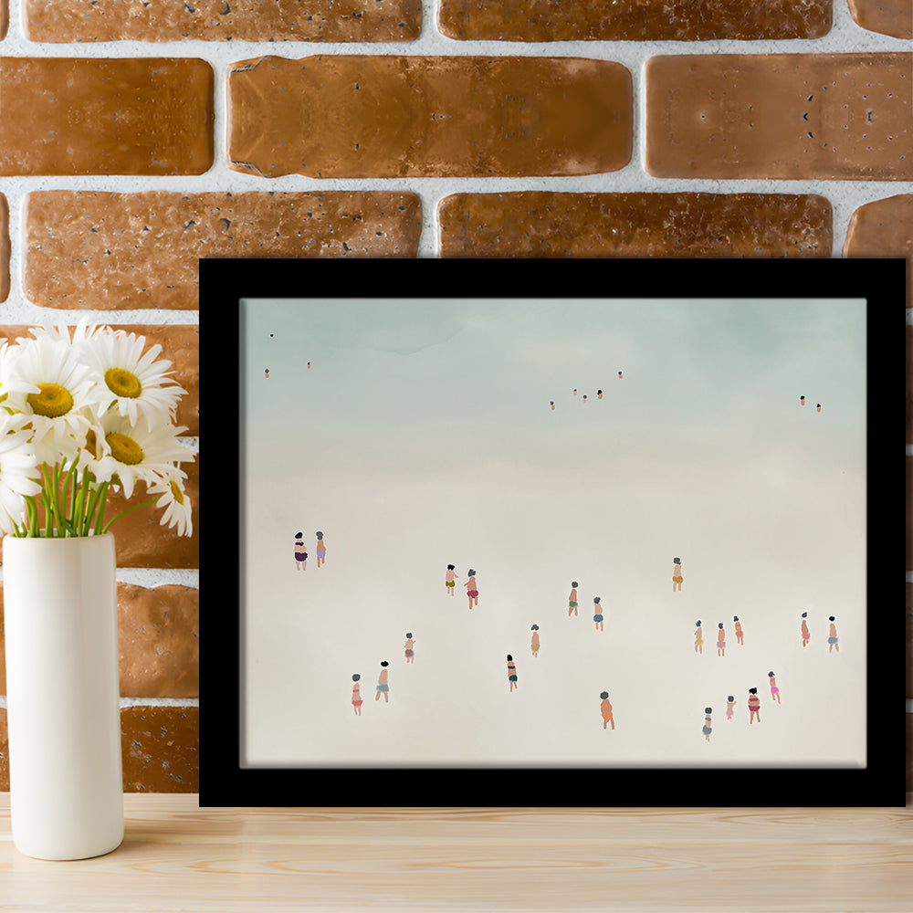 Neutral Framed Art Print Wall Decor, Coastal Decor Ocean Framed Art Print Wall Decor, Beach House Decor, Bedroom Decor