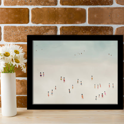 Neutral Framed Art Print Wall Decor, Coastal Decor Ocean Framed Art Print Wall Decor, Beach House Decor, Bedroom Decor