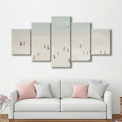 Neutral Mixed Canvas Print Wall Art, Coastal Decor Ocean Mixed Canvas Print Wall Art, Beach House Decor, Bedroom Decor
