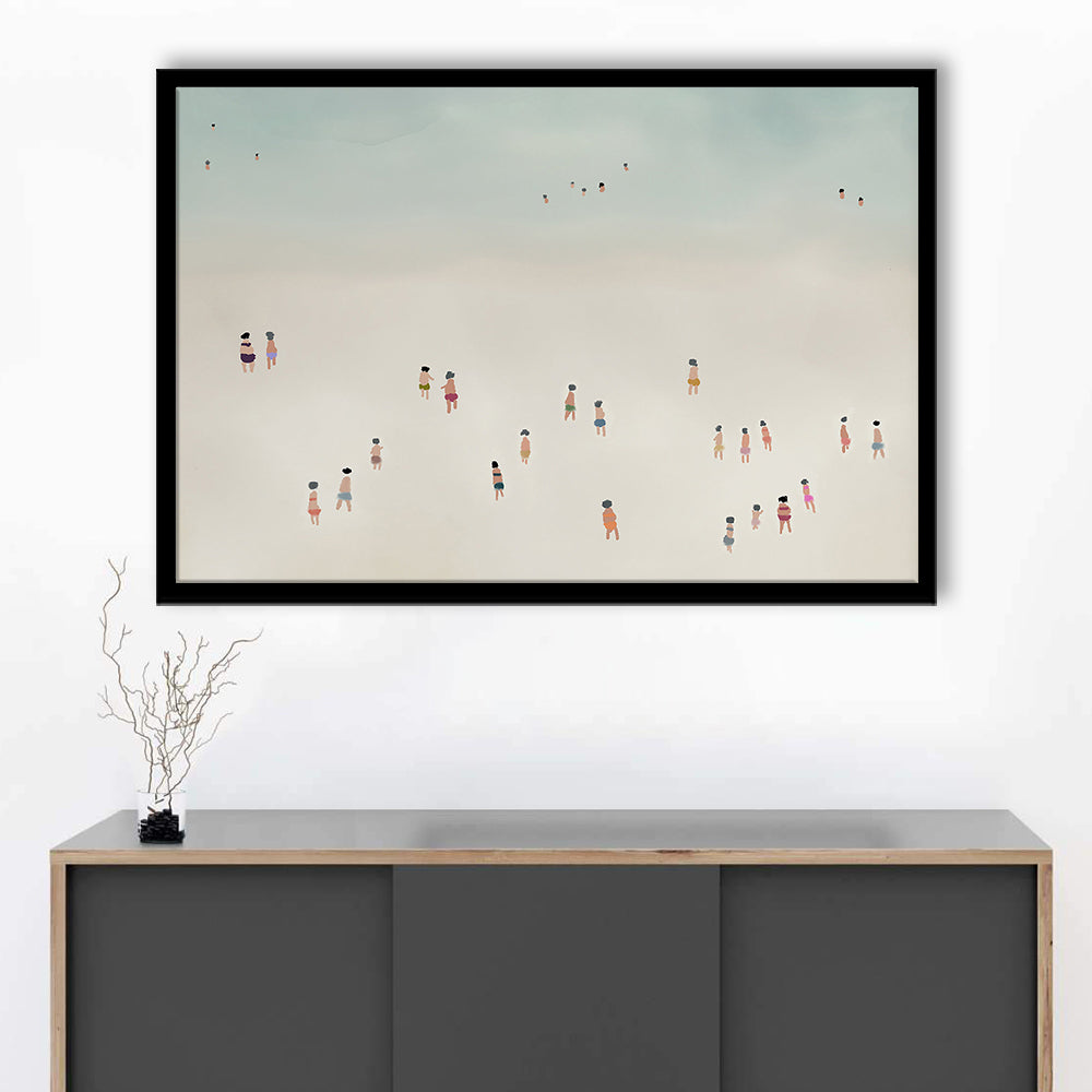 Neutral Framed Art Print Wall Decor, Coastal Decor Ocean Framed Art Print Wall Decor, Beach House Decor, Bedroom Decor