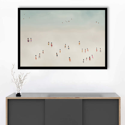Neutral Framed Art Print Wall Decor, Coastal Decor Ocean Framed Art Print Wall Decor, Beach House Decor, Bedroom Decor