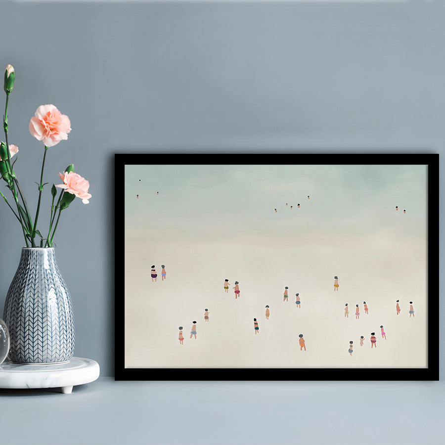 Neutral Framed Art Print Wall Decor, Coastal Decor Ocean Framed Art Print Wall Decor, Beach House Decor, Bedroom Decor