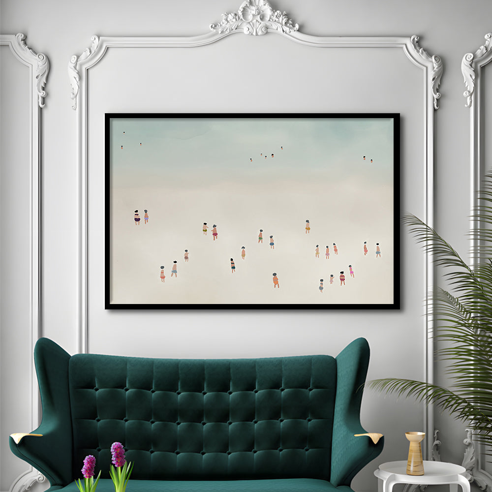 Neutral Framed Art Print Wall Decor, Coastal Decor Ocean Framed Art Print Wall Decor, Beach House Decor, Bedroom Decor
