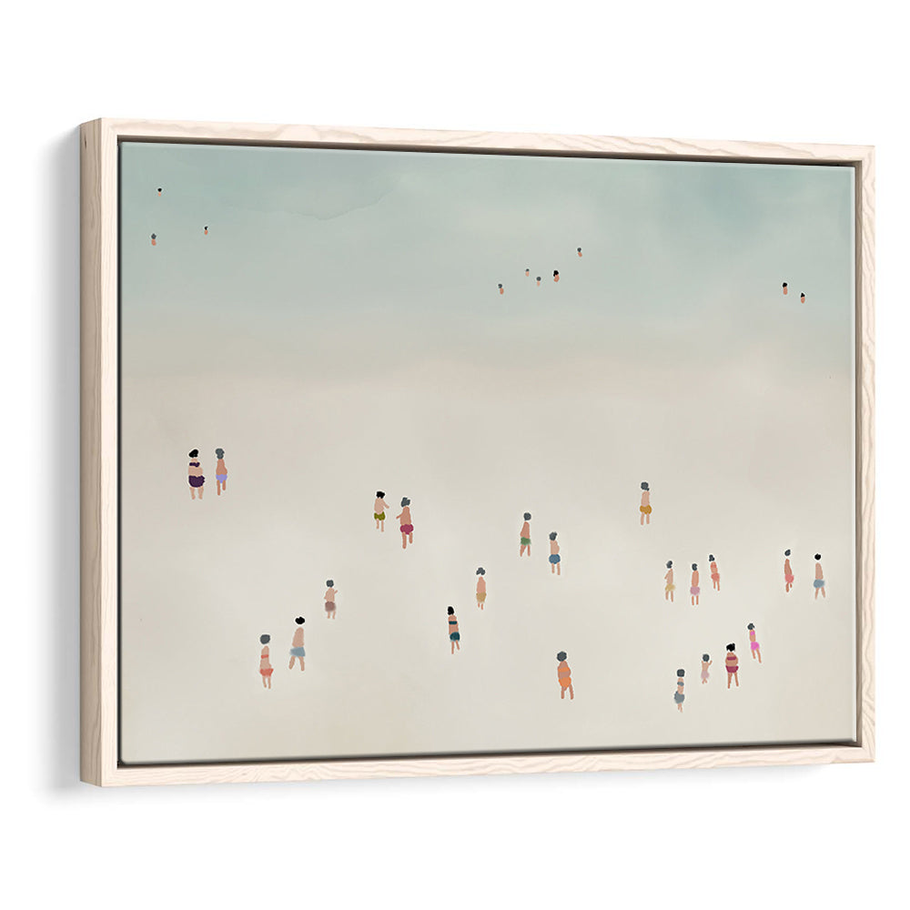 Neutral Framed Canvas Print Wall Art, Coastal Decor Ocean Framed Canvas Print Wall Art, Beach House Decor, Bedroom Decor