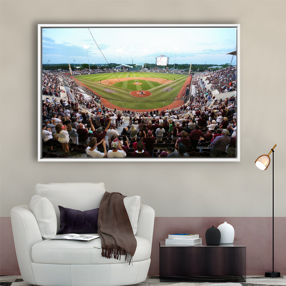 New Dudy Noble Field, Stadium Canvas, Sport Art, Framed Canvas Print Wall Art, Floating Frame