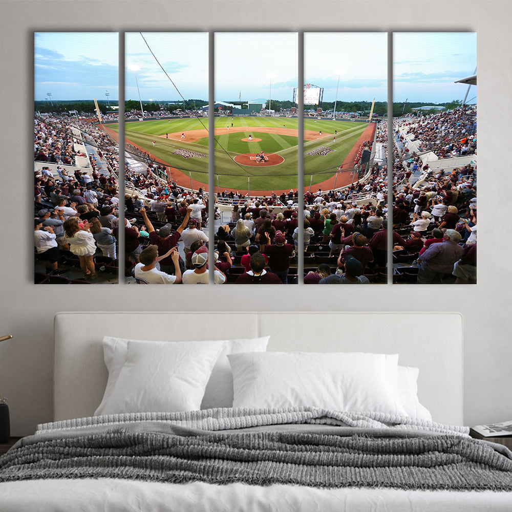 New Dudy Noble Field, Stadium Canvas, Sport Art, 5 Panel B, Extra Large Canvas, Canvas Print Wall Art