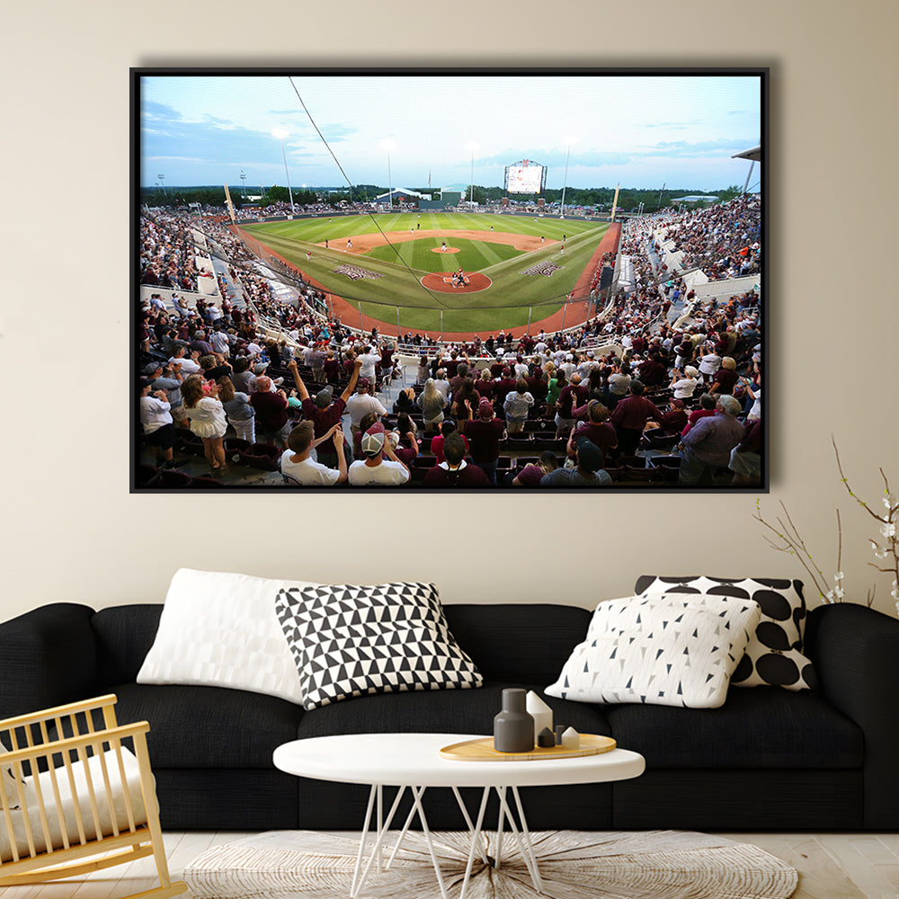 New Dudy Noble Field, Stadium Canvas, Sport Art, Framed Canvas Print Wall Art, Floating Frame