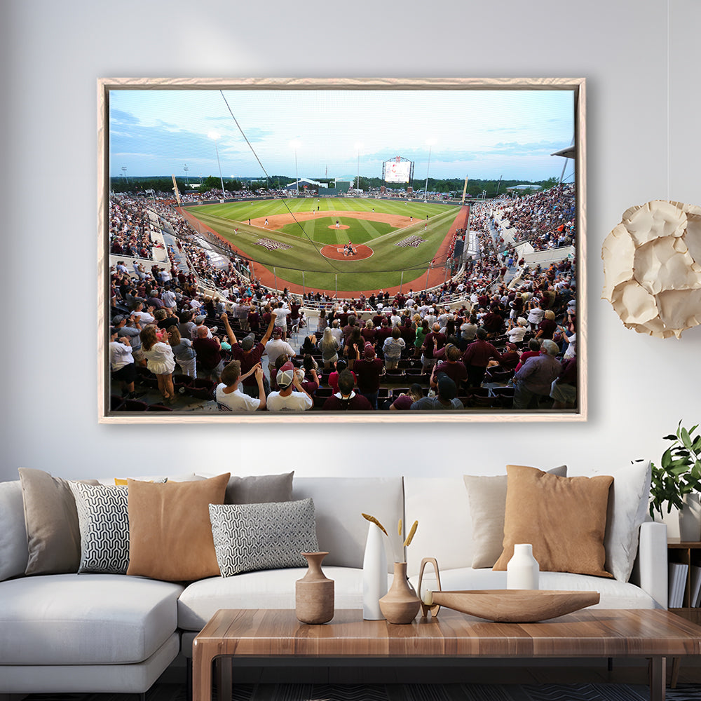 New Dudy Noble Field, Stadium Canvas, Sport Art, Framed Canvas Print Wall Art, Floating Frame