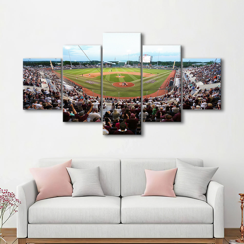New Dudy Noble Field, Stadium Canvas, Sport Art, Gift for him, 5 Panel, Large Canvas, Canvas Print Wall Art