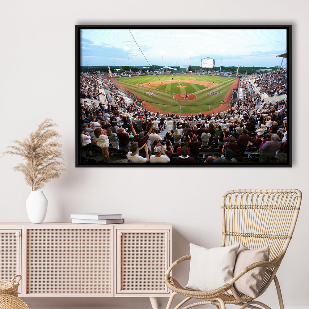 New Dudy Noble Field, Stadium Canvas, Sport Art, Framed Canvas Print Wall Art, Floating Frame