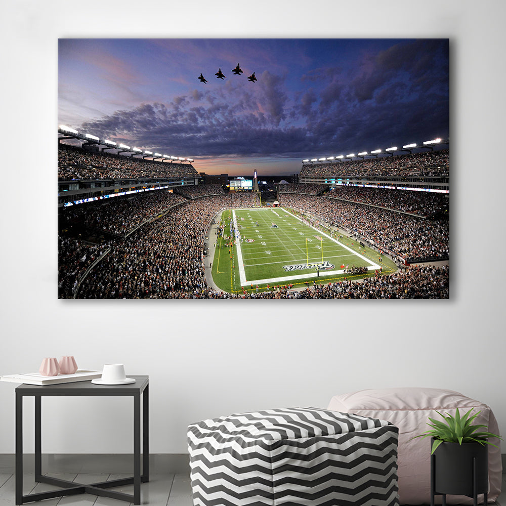 New England Patriot Stadium, Stadium Canvas, Sport Art, Gift for him, Man Cave Decor, Art Print, Canvas Print Wall Art