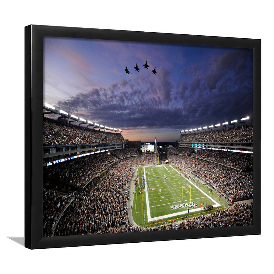 New England Patriot Stadium, Stadium Canvas, Sport Art, Gift for him, Framed Art Print Wall Decor, Picture Framed