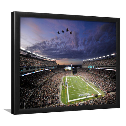 New England Patriot Stadium, Stadium Canvas, Sport Art, Gift for him, Framed Art Print Wall Decor, Picture Framed