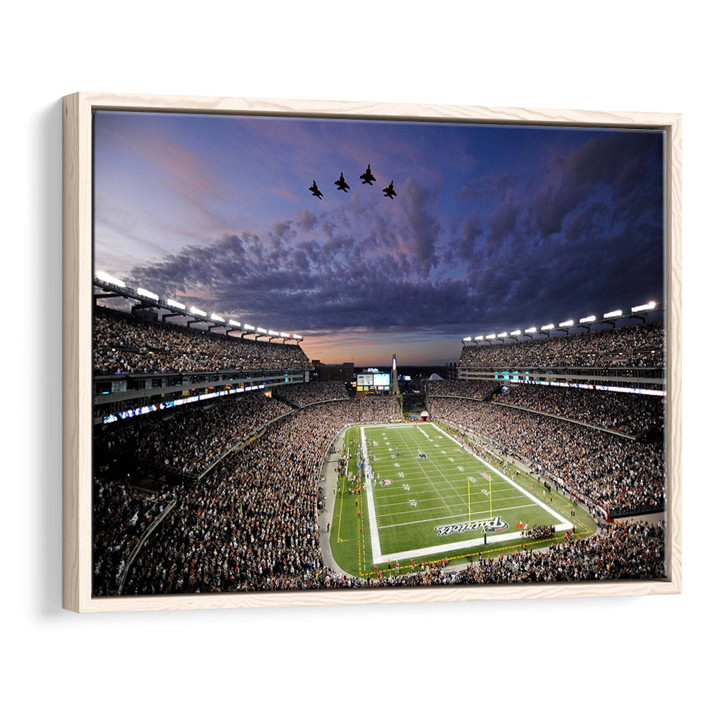 New England Patriot Stadium, Stadium Canvas, Sport Art, Framed Canvas Print Wall Art, Floating Frame