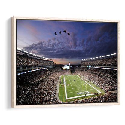 New England Patriot Stadium, Stadium Canvas, Sport Art, Framed Canvas Print Wall Art, Floating Frame