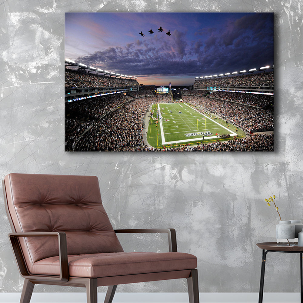 New England Patriot Stadium, Stadium Canvas, Sport Art, Gift for him, Man Cave Decor, Art Print, Canvas Print Wall Art