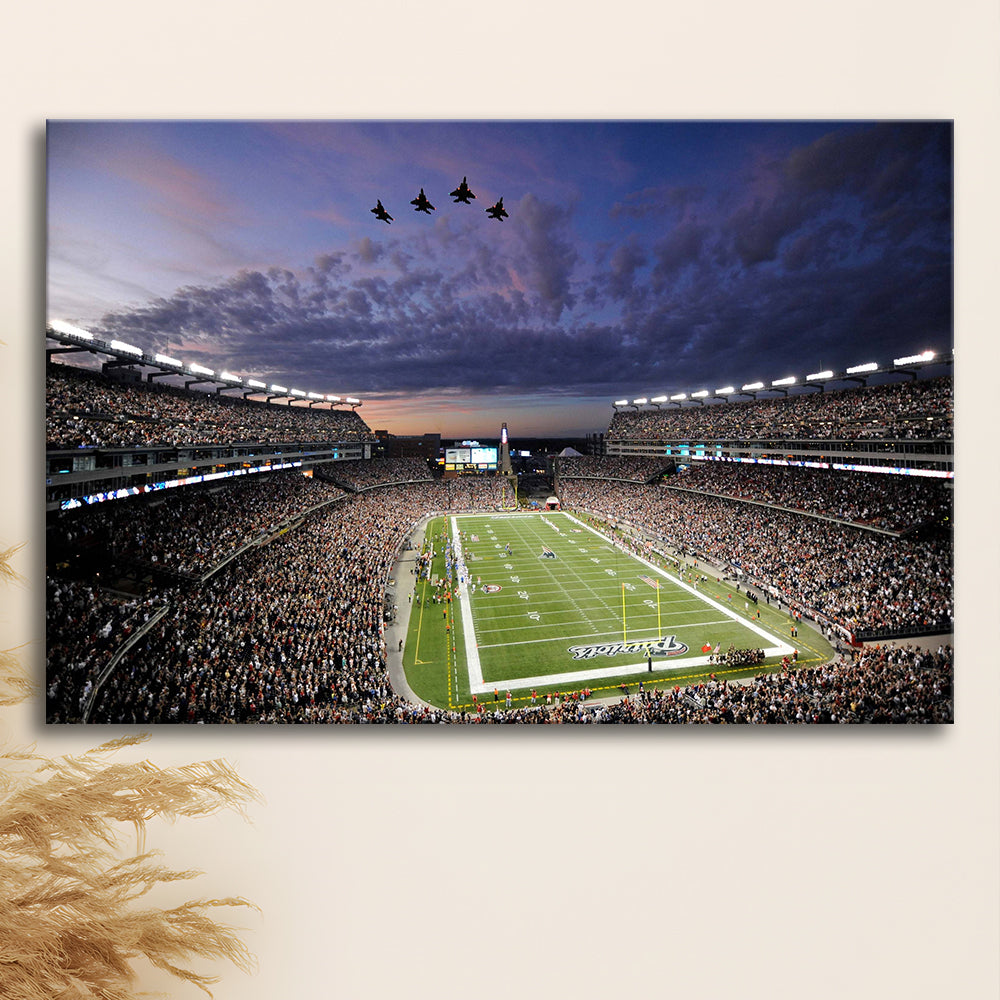 New England Patriot Stadium, Stadium Canvas, Sport Art, Gift for him, Man Cave Decor, Art Print, Canvas Print Wall Art