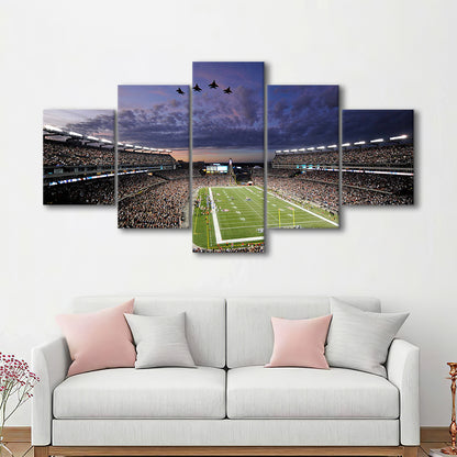 New England Patriot Stadium, Stadium Canvas, Sport Art, Gift for him, 5 Panel, Large Canvas, Canvas Print Wall Art