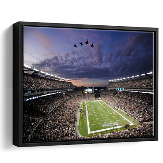 New England Patriot Stadium, Stadium Canvas, Sport Art, Framed Canvas Print Wall Art, Floating Frame